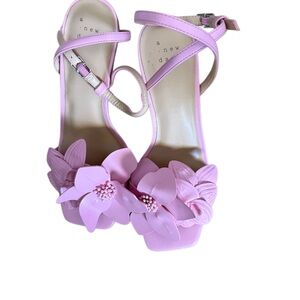 A New Day Light Pink Floral Heels